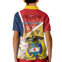 Colombia Independence Day Kid Polo Shirt Libertad y Orden Colombian Pattern - Wonder Print Shop
