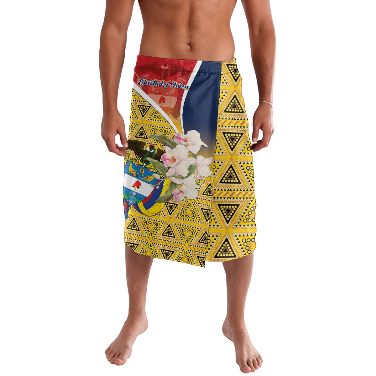 Colombia Independence Day Lavalava Libertad y Orden Colombian Pattern - Wonder Print Shop