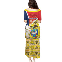 Colombia Independence Day Puletasi Libertad y Orden Colombian Pattern - Wonder Print Shop