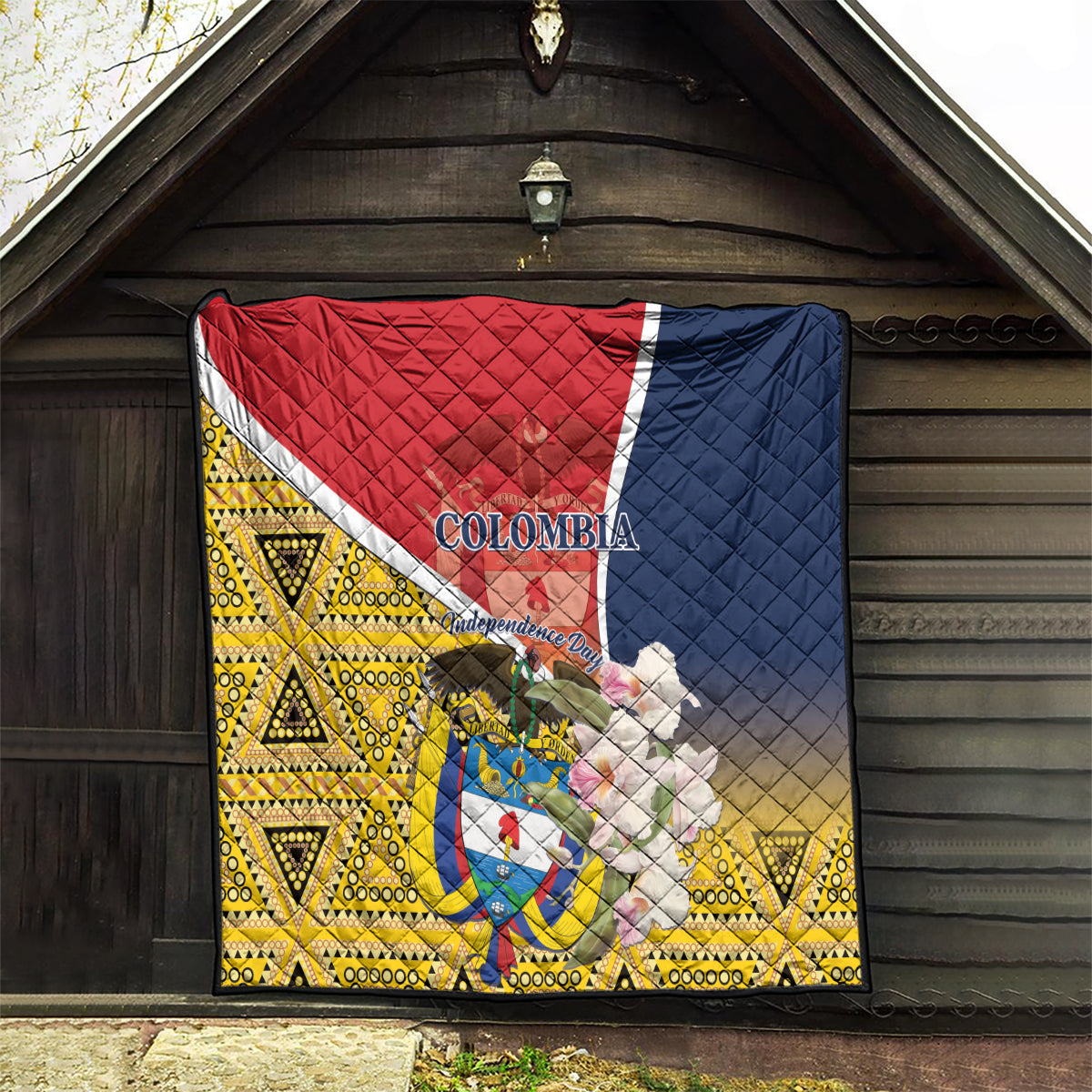 Colombia Independence Day Quilt Libertad y Orden Colombian Pattern - Wonder Print Shop