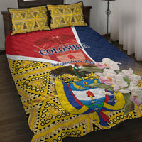Colombia Independence Day Quilt Bed Set Libertad y Orden Colombian Pattern - Wonder Print Shop