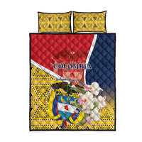 Colombia Independence Day Quilt Bed Set Libertad y Orden Colombian Pattern - Wonder Print Shop