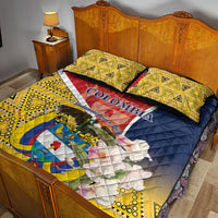 Colombia Independence Day Quilt Bed Set Libertad y Orden Colombian Pattern - Wonder Print Shop
