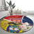 Colombia Independence Day Round Carpet Libertad y Orden Colombian Pattern