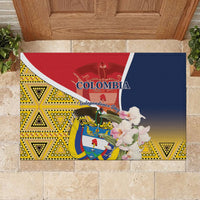 Colombia Independence Day Rubber Doormat Libertad y Orden Colombian Pattern - Wonder Print Shop