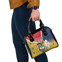 Colombia Independence Day Shoulder Handbag Libertad y Orden Colombian Pattern