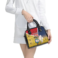 Colombia Independence Day Shoulder Handbag Libertad y Orden Colombian Pattern