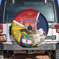 Colombia Independence Day Spare Tire Cover Libertad y Orden Colombian Pattern - Wonder Print Shop