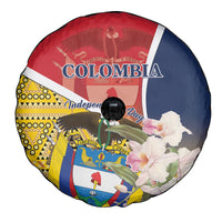 Colombia Independence Day Spare Tire Cover Libertad y Orden Colombian Pattern - Wonder Print Shop