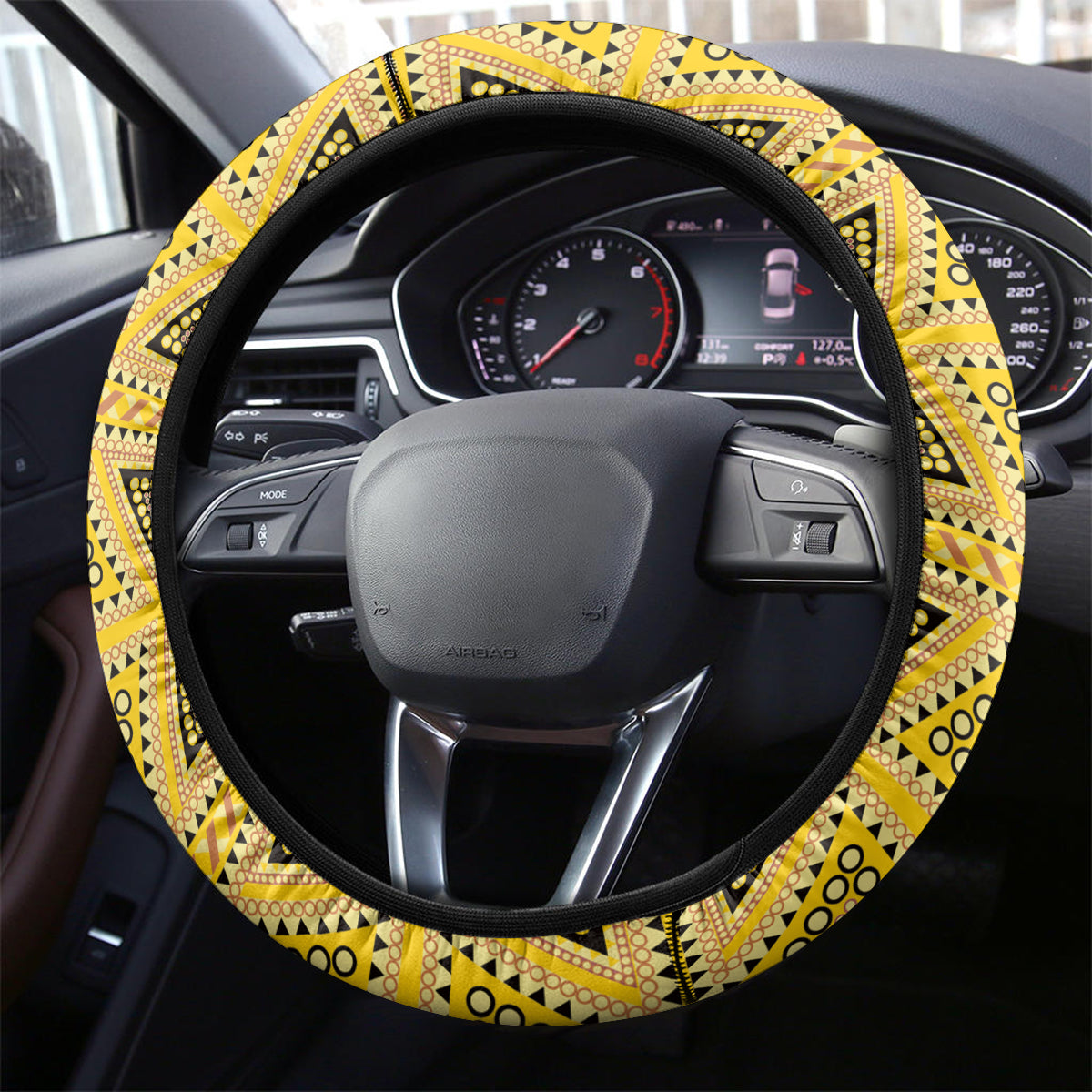 Colombia Independence Day Steering Wheel Cover Libertad y Orden Colombian Pattern - Wonder Print Shop