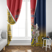 Colombia Independence Day Window Curtain Libertad y Orden Colombian Pattern - Wonder Print Shop