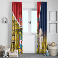 Colombia Independence Day Window Curtain Libertad y Orden Colombian Pattern - Wonder Print Shop