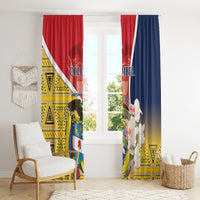 Colombia Independence Day Window Curtain Libertad y Orden Colombian Pattern - Wonder Print Shop