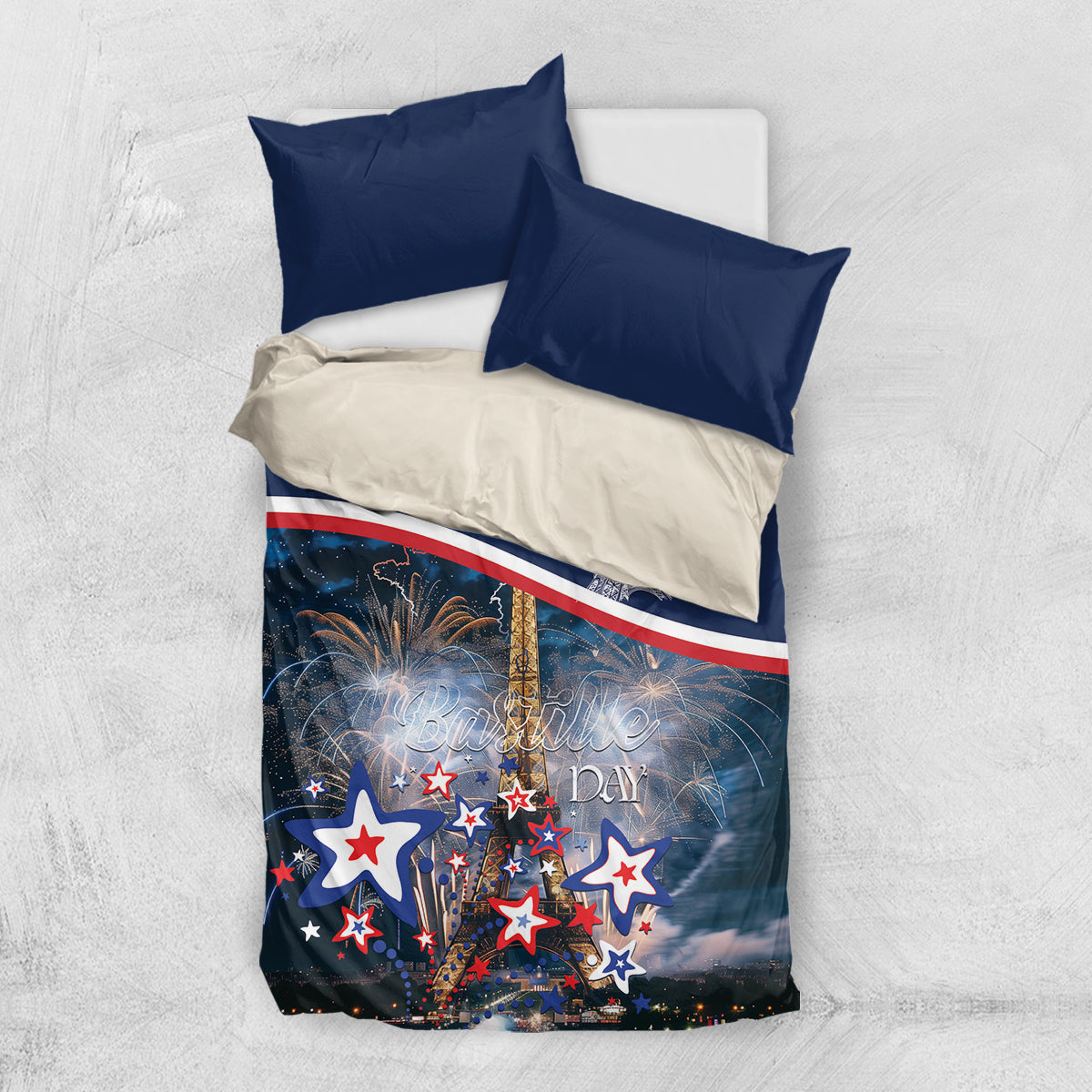 France Bastille Day Bedding Set Fete Nationale du 14 juillet - Wonder Print Shop