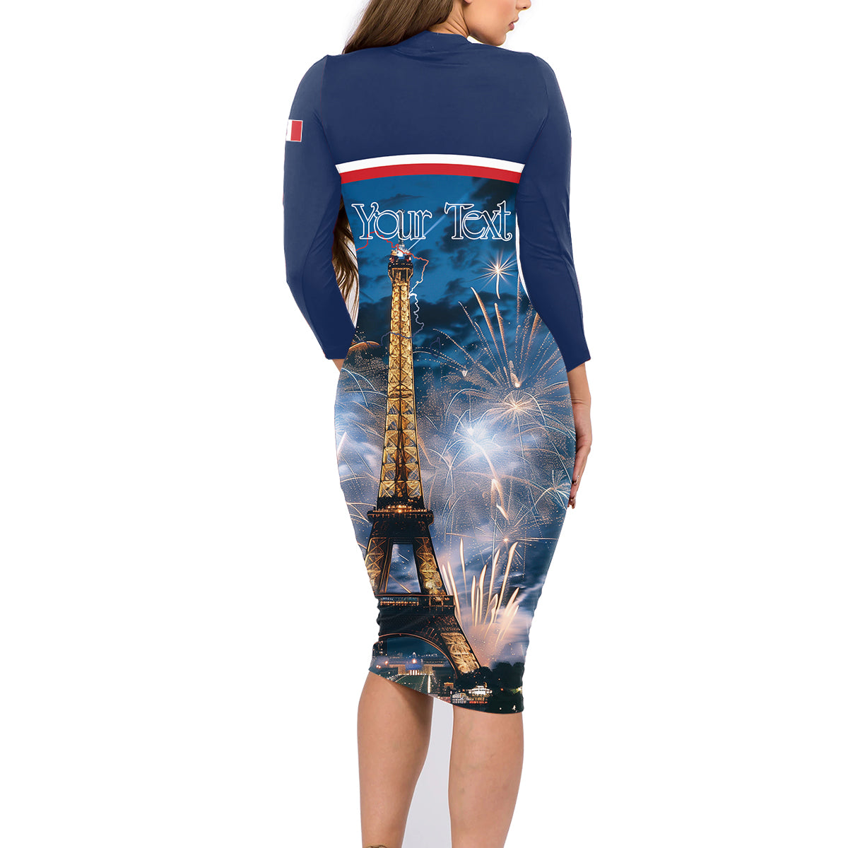 Personalized France Bastille Day Family Matching Long Sleeve Bodycon Dress and Hawaiian Shirt Fete Nationale du 14 juillet - Wonder Print Shop