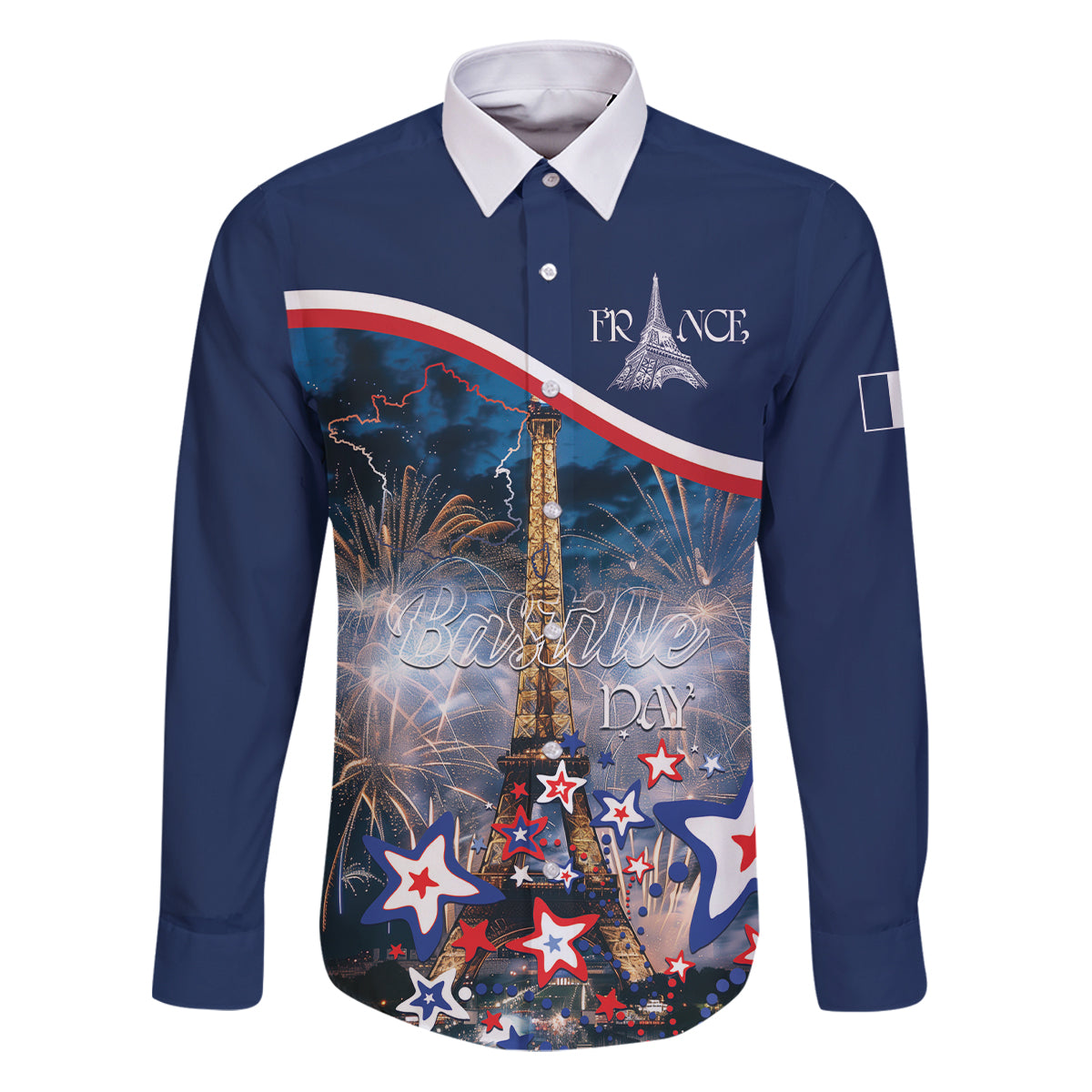 Personalized France Bastille Day Family Matching Puletasi and Hawaiian Shirt Fete Nationale du 14 juillet - Wonder Print Shop