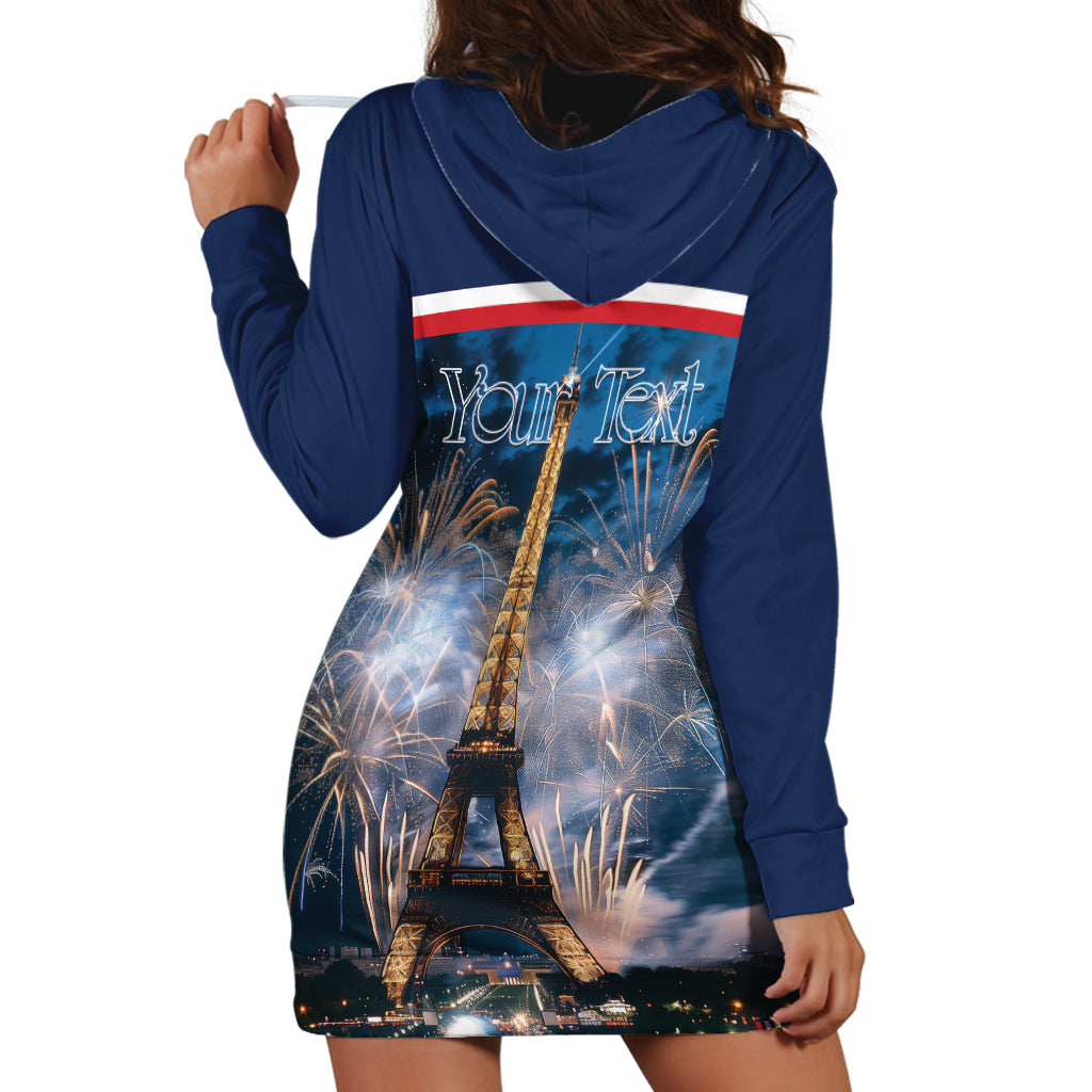 Personalized France Bastille Day Hoodie Dress Fete Nationale du 14 juillet - Wonder Print Shop