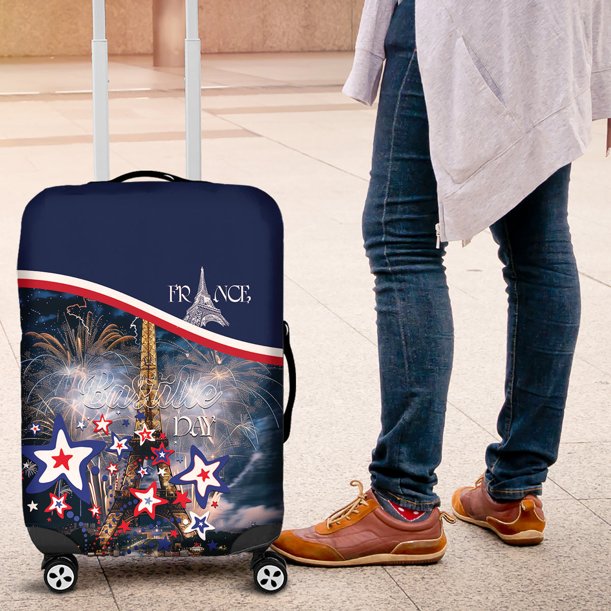 France Bastille Day Luggage Cover Fete Nationale du 14 juillet