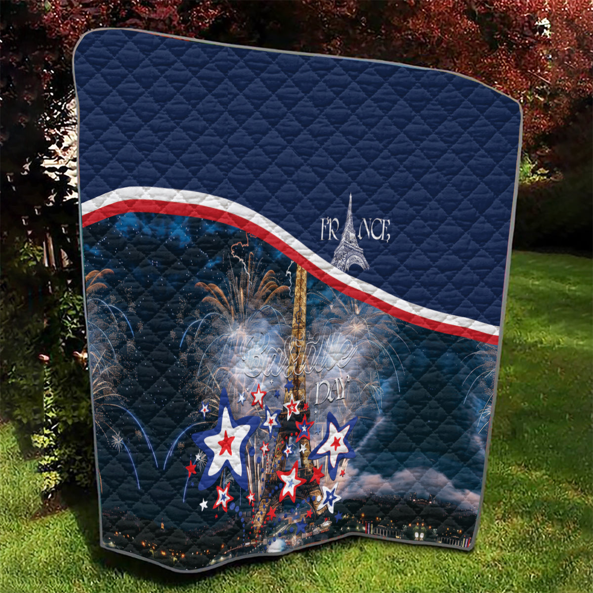 France Bastille Day Quilt Fete Nationale du 14 juillet - Wonder Print Shop