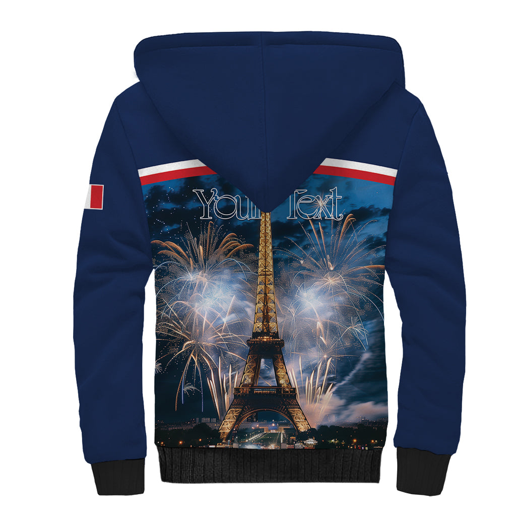 Personalized France Bastille Day Sherpa Hoodie Fete Nationale du 14 juillet - Wonder Print Shop