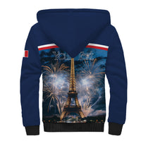 Personalized France Bastille Day Sherpa Hoodie Fete Nationale du 14 juillet - Wonder Print Shop