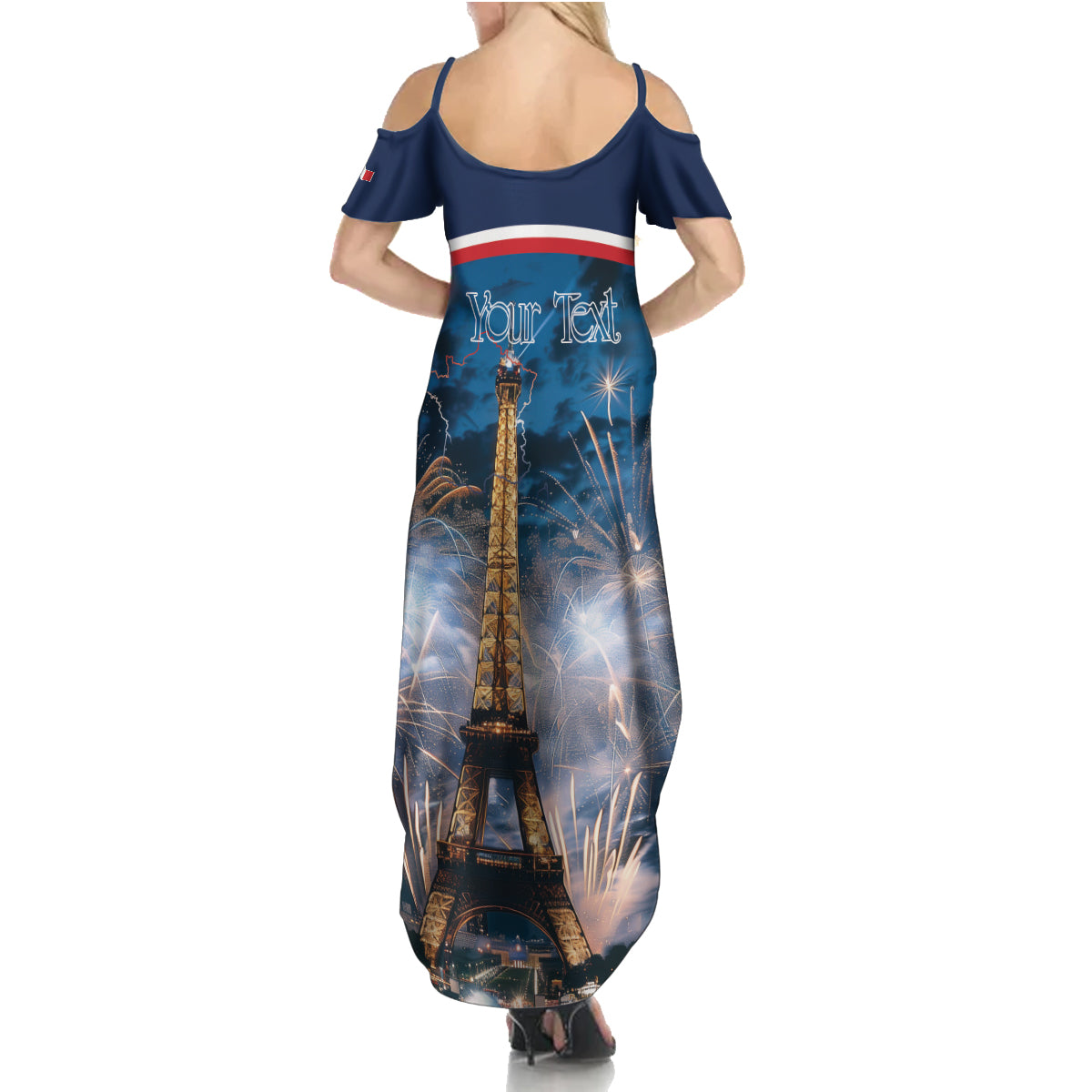 Personalized France Bastille Day Summer Maxi Dress Fete Nationale du 14 juillet - Wonder Print Shop