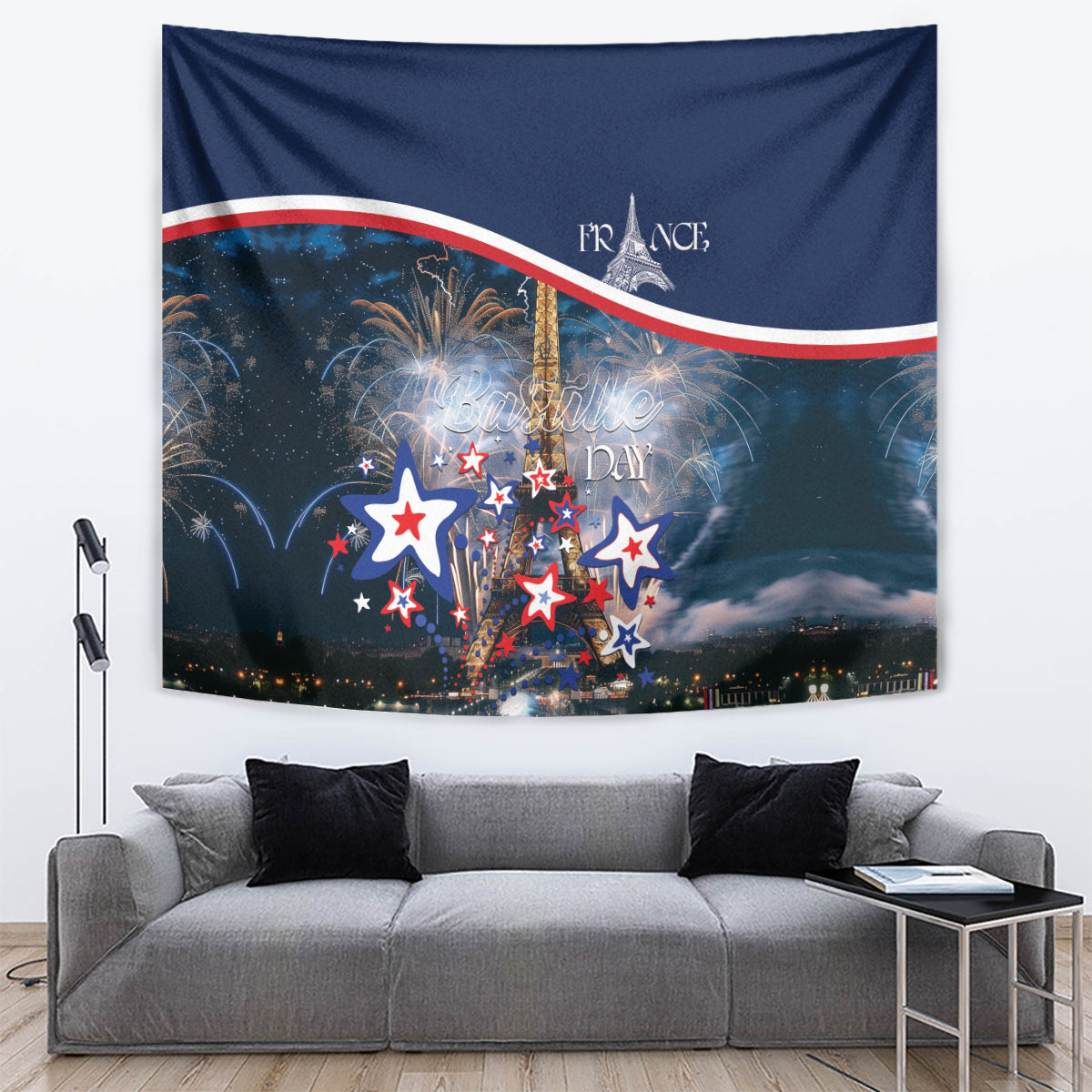 France Bastille Day Tapestry Fete Nationale du 14 juillet - Wonder Print Shop