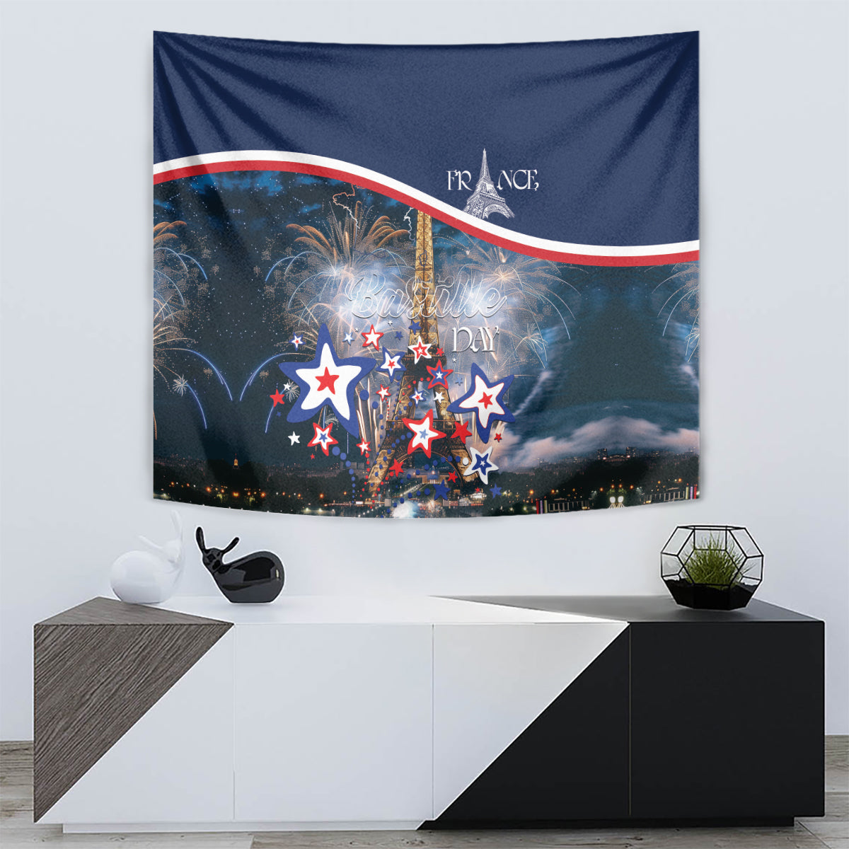France Bastille Day Tapestry Fete Nationale du 14 juillet - Wonder Print Shop