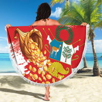 Peru Independence Day Beach Blanket Feliz 28 de Julio Felices Fiestas Patrias - Wonder Print Shop