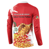 Peru Independence Day Button Sweatshirt Feliz 28 de Julio Felices Fiestas Patrias - Wonder Print Shop
