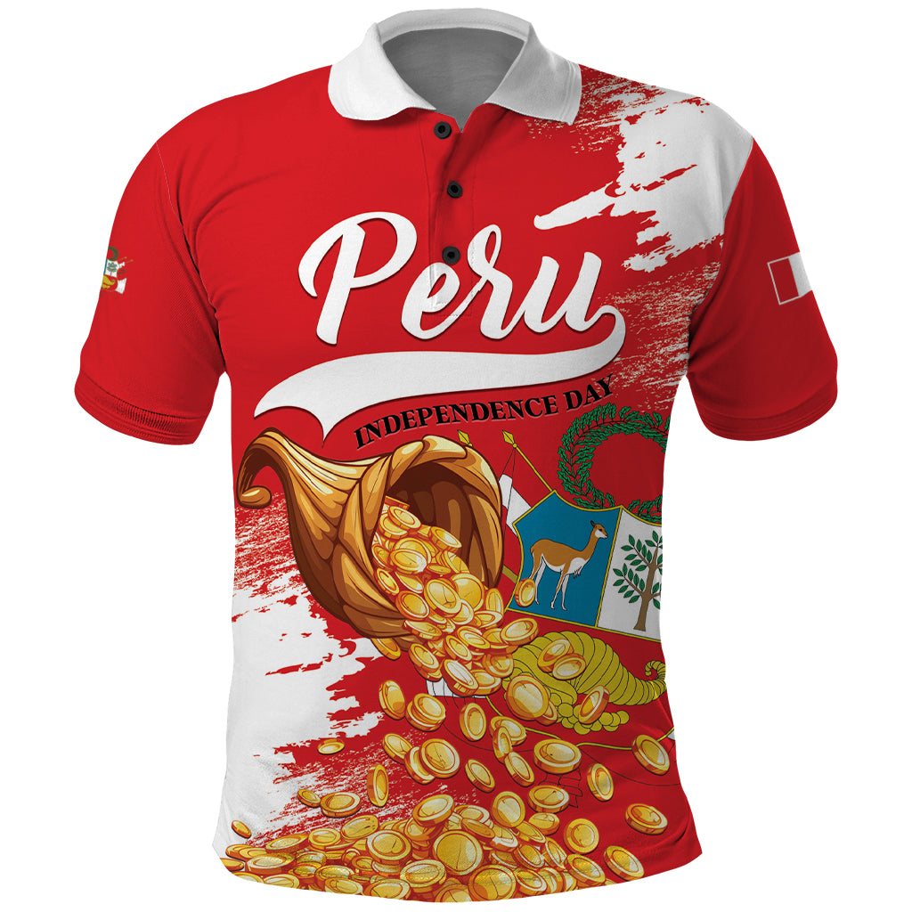 Peru Independence Day Polo Shirt Feliz 28 de Julio Felices Fiestas Patrias