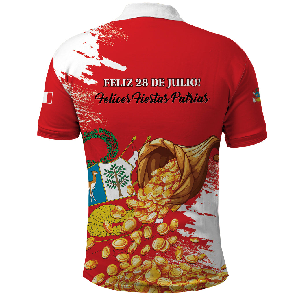 Peru Independence Day Polo Shirt Feliz 28 de Julio Felices Fiestas Patrias - Wonder Print Shop