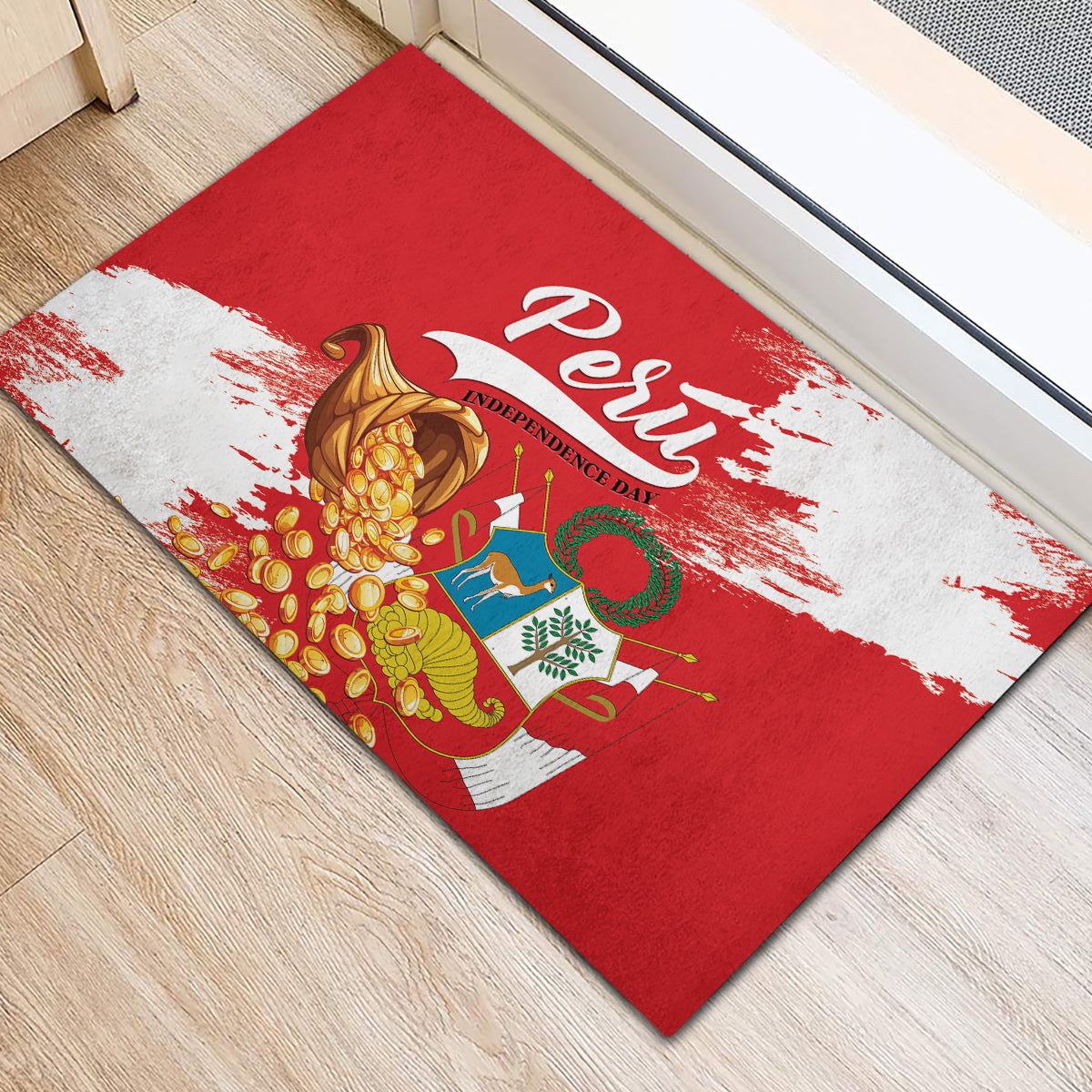 Peru Independence Day Rubber Doormat Feliz 28 de Julio Felices Fiestas Patrias - Wonder Print Shop