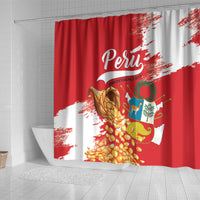 Peru Independence Day Shower Curtain Feliz 28 de Julio Felices Fiestas Patrias