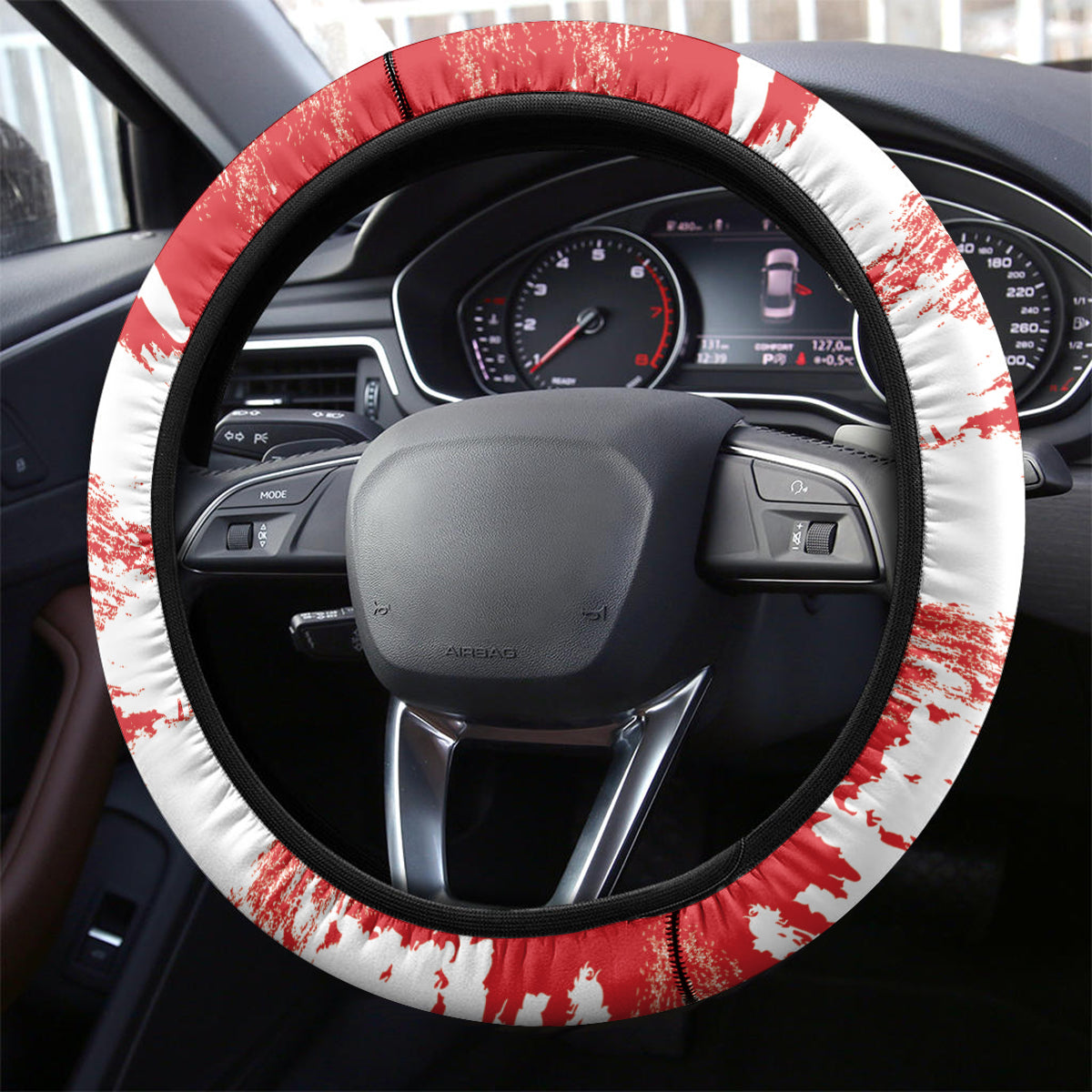 Peru Independence Day Steering Wheel Cover Feliz 28 de Julio Felices Fiestas Patrias - Wonder Print Shop