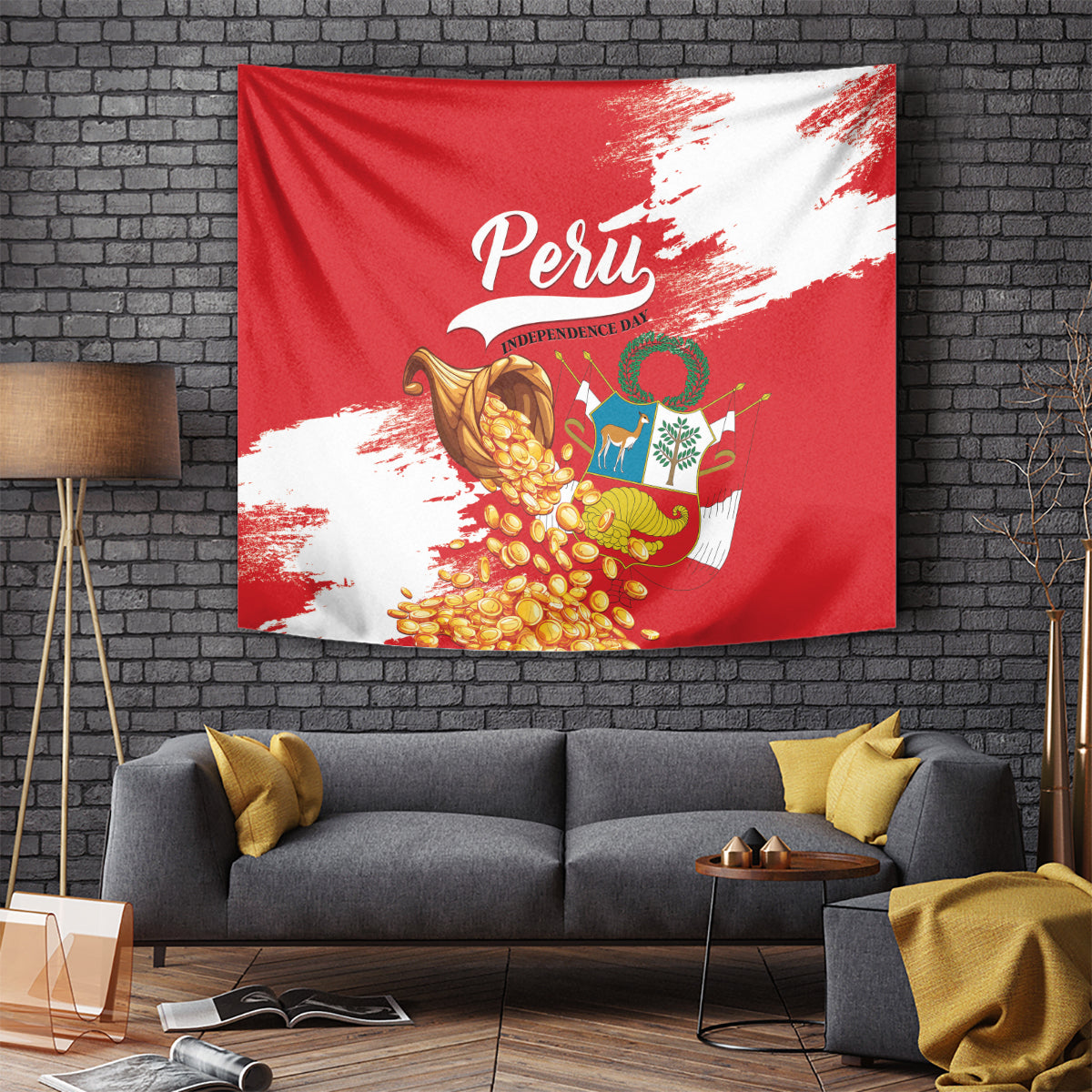 Peru Independence Day Tapestry Feliz 28 de Julio Felices Fiestas Patrias - Wonder Print Shop