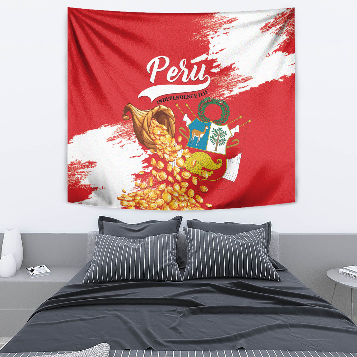 Peru Independence Day Tapestry Feliz 28 de Julio Felices Fiestas Patrias - Wonder Print Shop