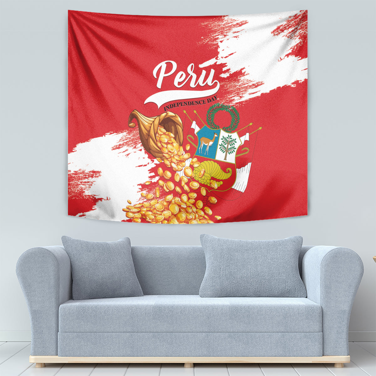 Peru Independence Day Tapestry Feliz 28 de Julio Felices Fiestas Patrias - Wonder Print Shop