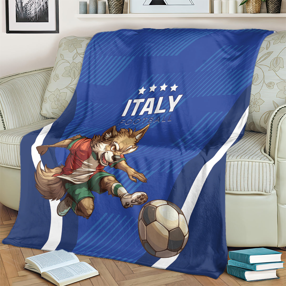 Italy 2024 Football Blanket 2024 Go Gli Azzurri