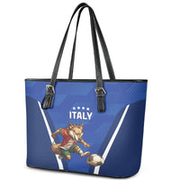 Italy 2024 Football Leather Tote Bag 2024 Go Gli Azzurri - Wonder Print Shop