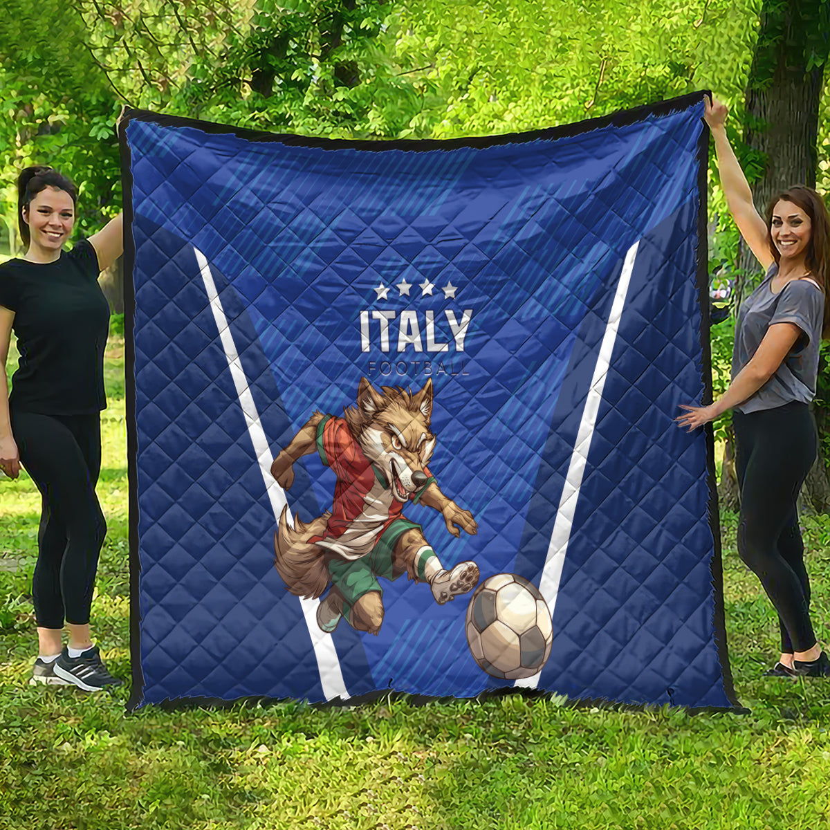 Italy 2024 Football Quilt 2024 Go Gli Azzurri - Wonder Print Shop