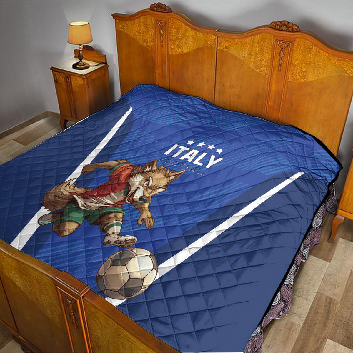 Italy 2024 Football Quilt 2024 Go Gli Azzurri - Wonder Print Shop