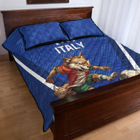 Italy 2024 Football Quilt Bed Set 2024 Go Gli Azzurri - Wonder Print Shop