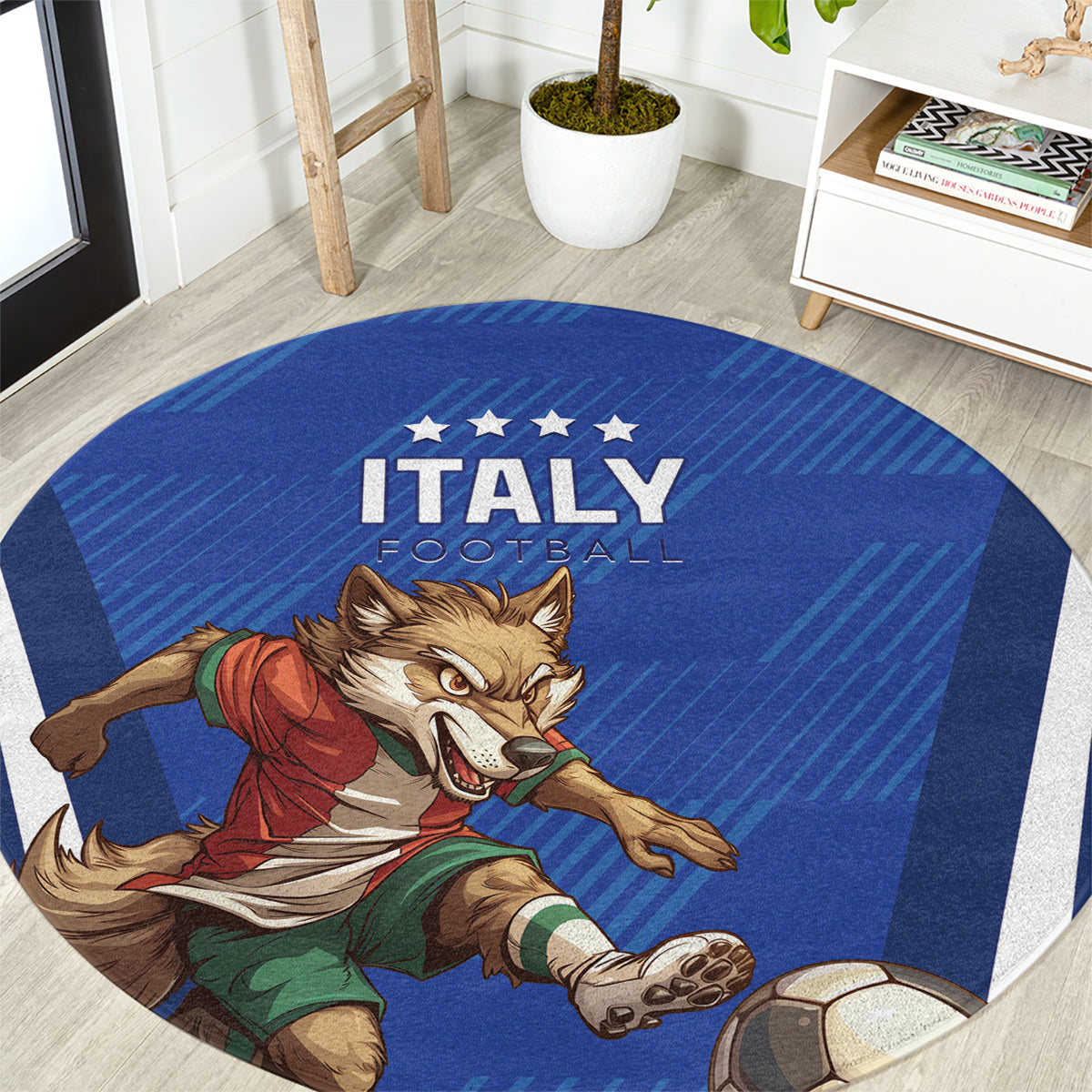 Italy 2024 Football Round Carpet 2024 Go Gli Azzurri