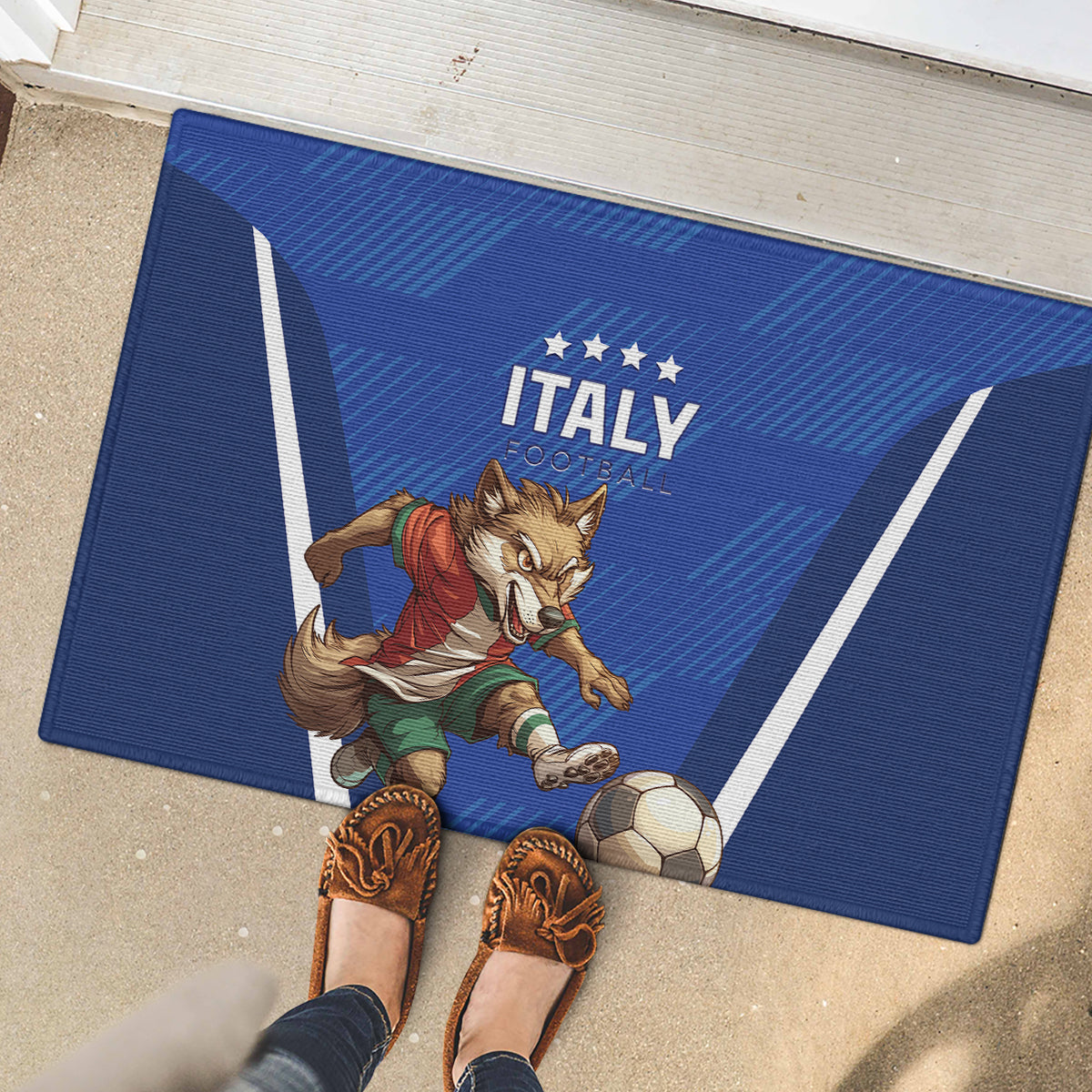 Italy 2024 Football Rubber Doormat 2024 Go Gli Azzurri - Wonder Print Shop