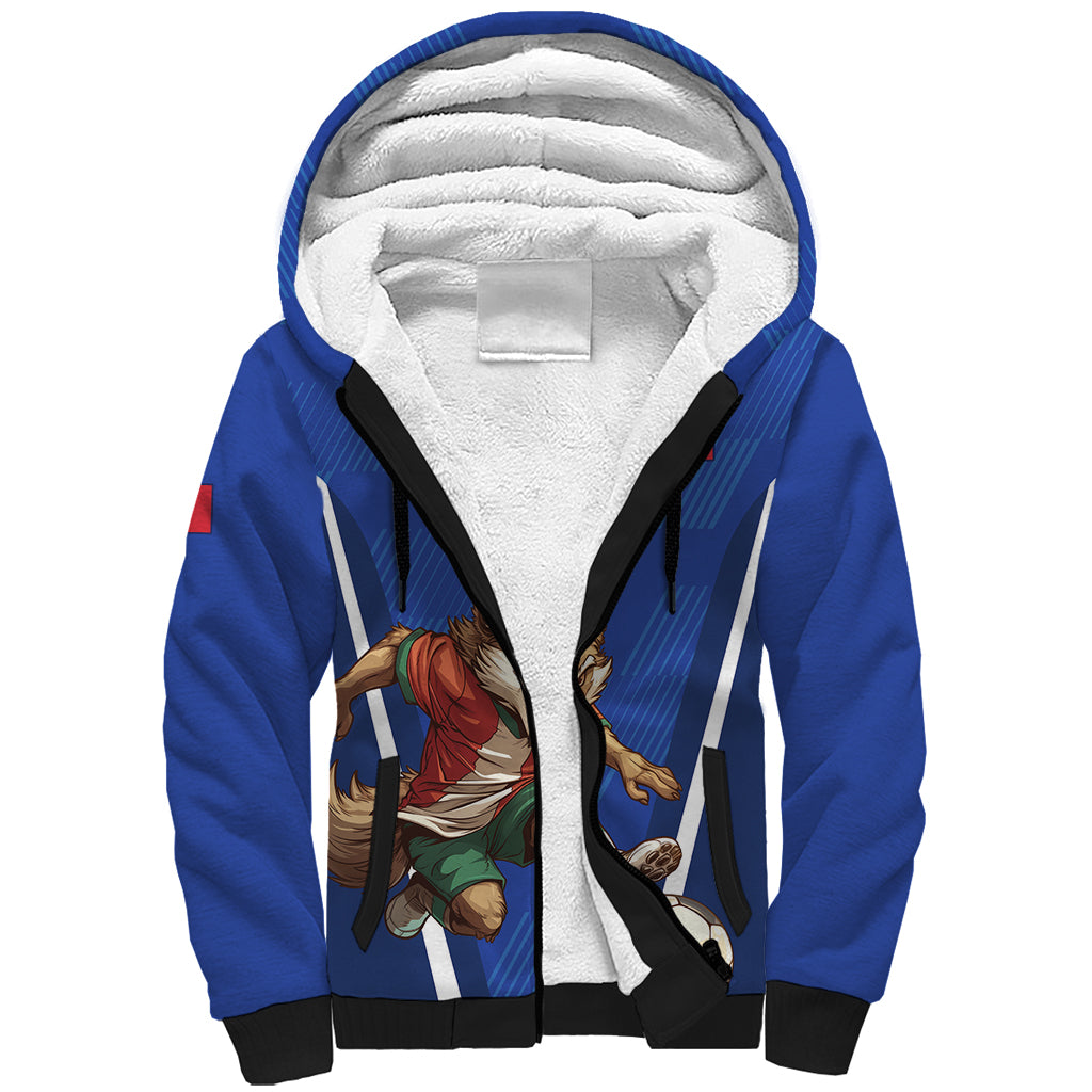 Custom Italy 2024 Football Sherpa Hoodie 2024 Go Gli Azzurri - Wonder Print Shop