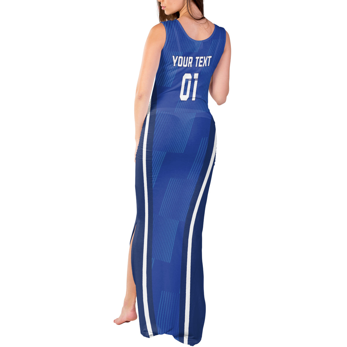 Custom Italy 2024 Football Tank Maxi Dress 2024 Go Gli Azzurri - Wonder Print Shop