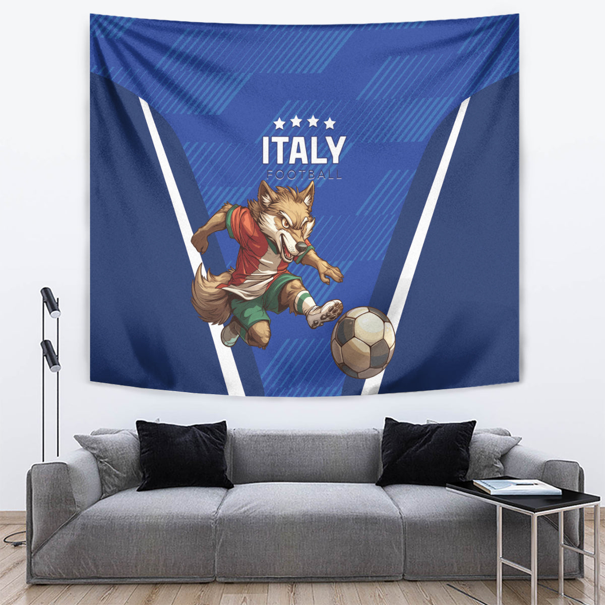 Italy 2024 Football Tapestry 2024 Go Gli Azzurri - Wonder Print Shop