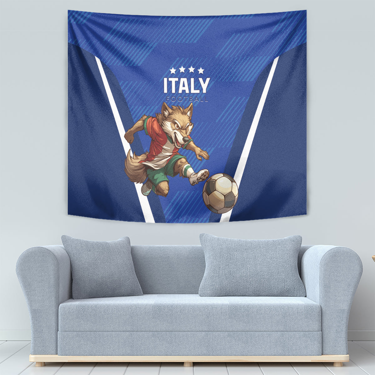 Italy 2024 Football Tapestry 2024 Go Gli Azzurri - Wonder Print Shop