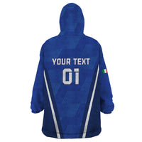 Custom Italy 2024 Football Wearable Blanket Hoodie 2024 Go Gli Azzurri - Wonder Print Shop